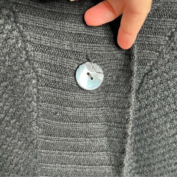 Levi's Womens Size Medium Black Angora Blend One Button Shawl Collar Cardigan - Picture 5 of 11